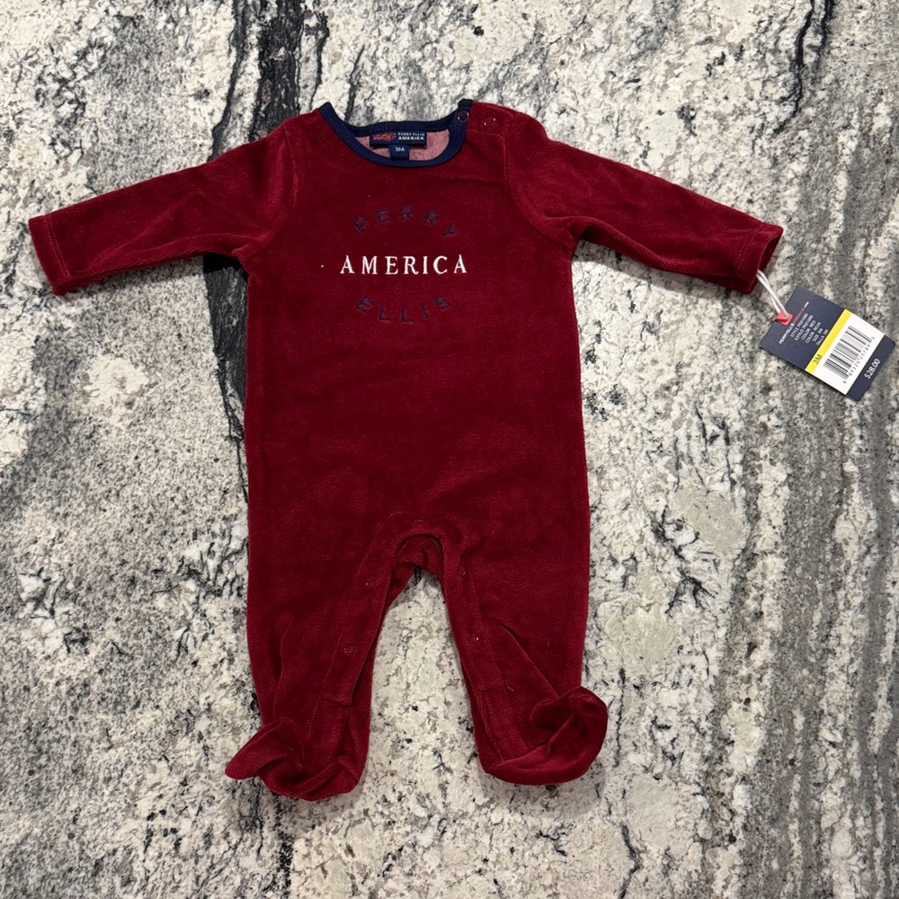 Perry Ellis One Piece w/snaps-3 months